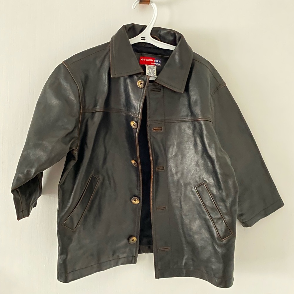 Gymboree 100% leather jacket